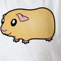 Cartoon Guinea Pig (cream) T-shirt