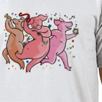 dancing pigs T-shirt