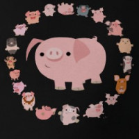 Pig Mandala T-shirt front T-shirt